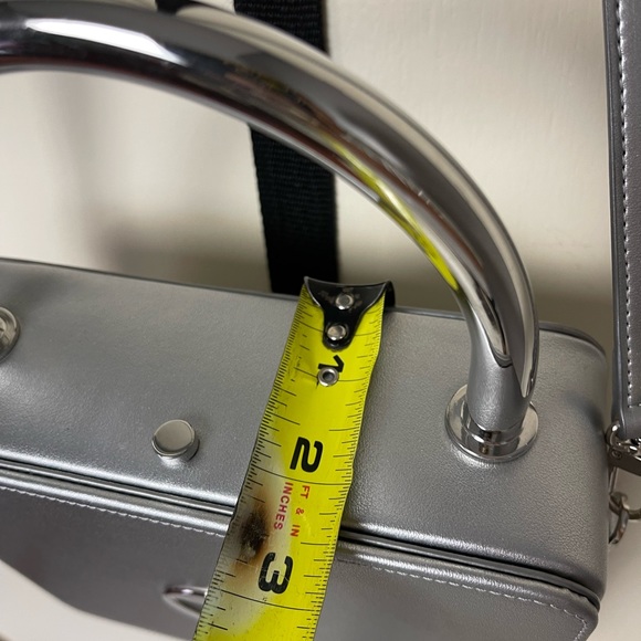 Coperni metallic grey square purse w dustbag - Picture 6 of 17